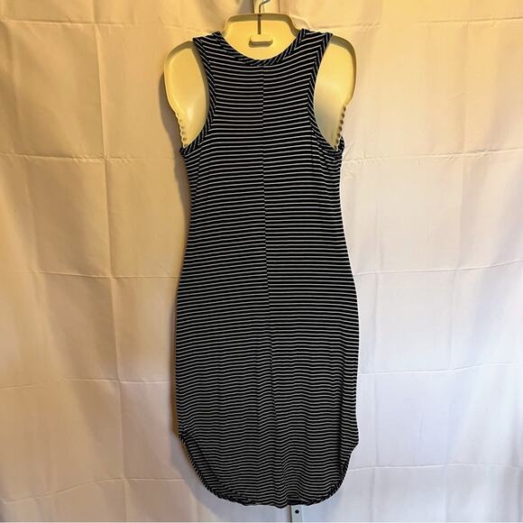 Olivia Rae Navy White Striped Tank Dress S Nautical Resort Coastal Preppy - Picture 8 of 9